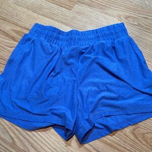 Athletic Works ButterCore Womens Blue Heathered Active Lounge Shorts M 8-10